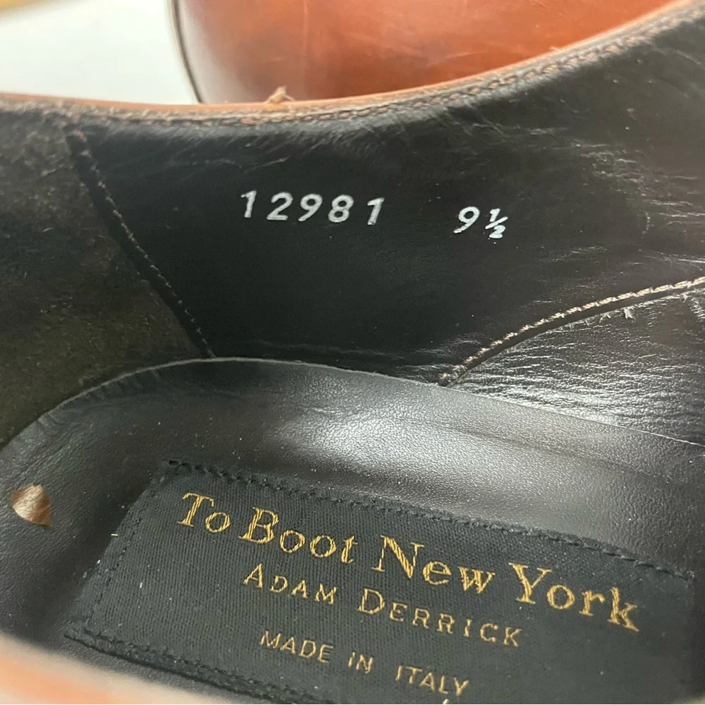 To Boot New York Made in Italy Burnished Cap Toe Oxford in Brown Size 9 1/2 $450